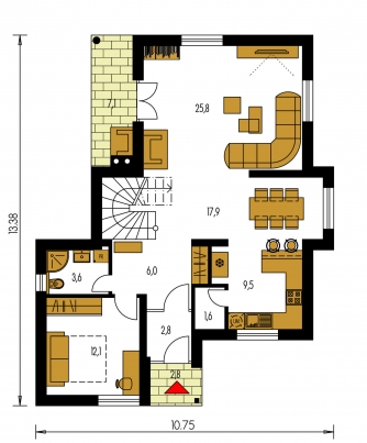 Grundriss des Erdgeschosses - PREMIUM 219